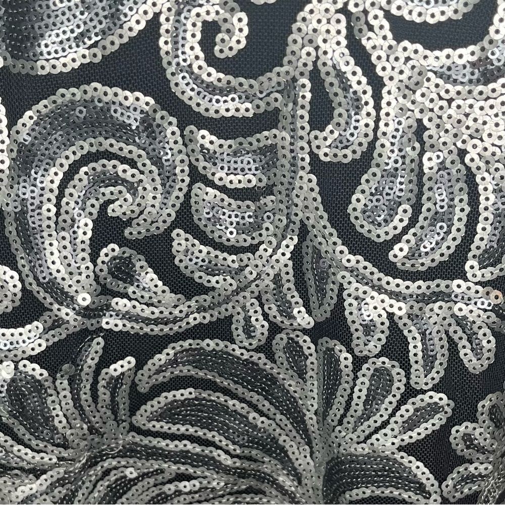 Laundry by Shelli Segal Sleeveless Bodice & Sequin Skirt Mini Dress Black 8 - Picture 11 of 13